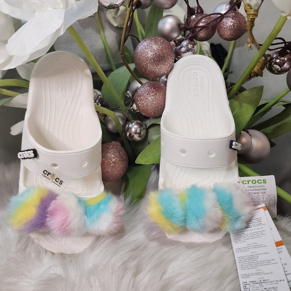 Crocs Sandals Classic Fur Sure women9 new - Picture 1 of 5